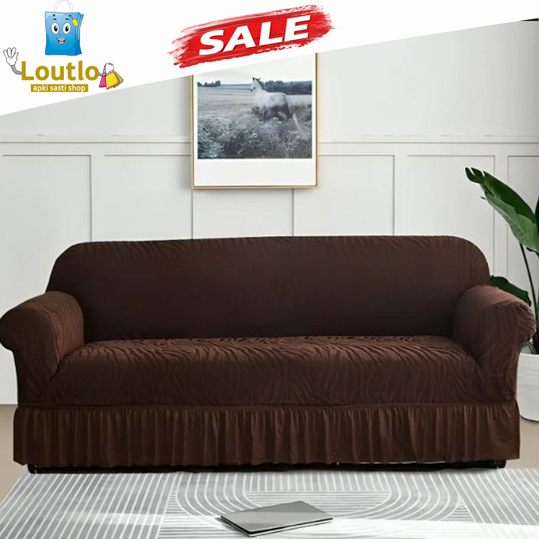 Zebra Velvet Sofa Covers ( Brown )