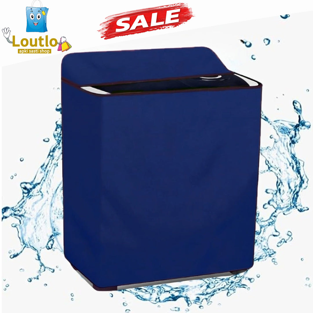 Twin Tub Washing Machine Waterproof Cover - Navy Blue