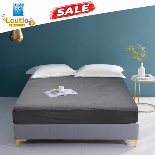 Waterproof Mattress Fitted Cover - Grey