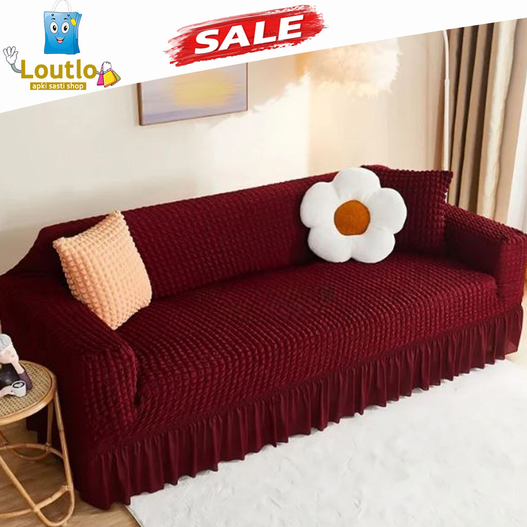 Bubble Sofa Cover - Maroon