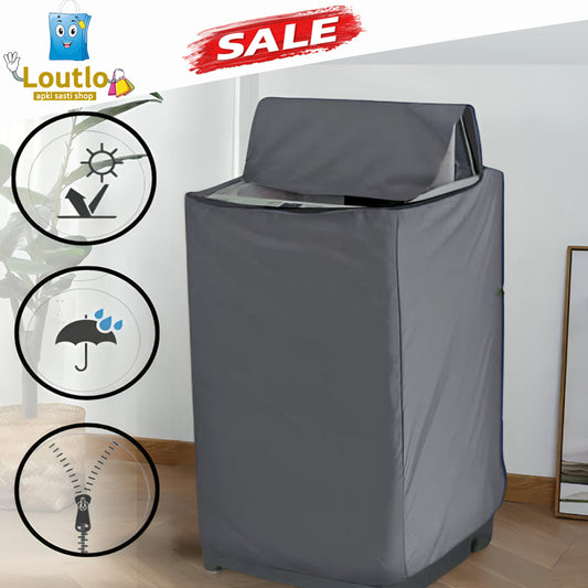 Single Tub Washing Machine Waterproof Cover - Grey