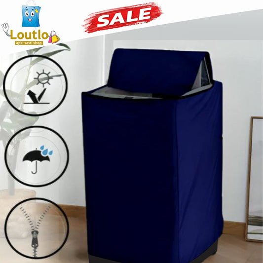 Single Tub Washing Machine Waterproof Cover - Navy Blue